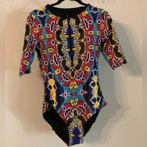 Rash guard multicolor bathing suit